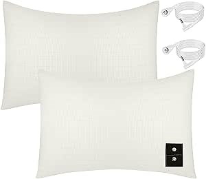 Grounding Pillowcase 2 Pack with 10% Silver Fiber, Conductive Grounding Pillow Case for Better Sleep, White, 20x30 inch