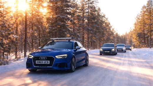 3,000 km road trip through extreme snow with Audi RS3