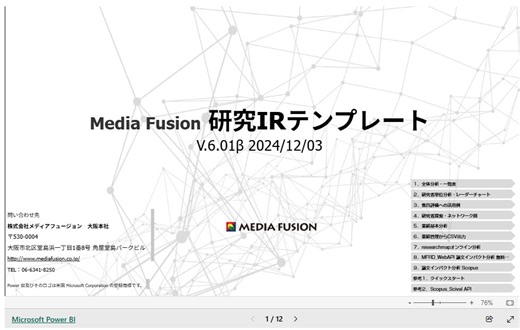 Power BI 導入支援を強化｜研究IRテンプレートと解説動画を公開、幅広い業務に応用可能