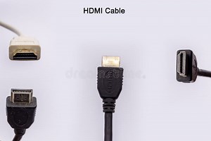 HDMI Cable from Different Angles Isolated Against White Background. HDMI Cable for Monitor and TV Audio Video Connection Stock Photo - Image of audio, multimedia: 199846562
