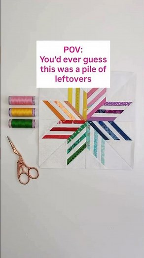 You'd Never Guess This Was a Pile of Fabric Scraps! ⭐ Scrap Quilt Idea
