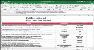 PMO Excel Tracker | Project Deliverables & Team Responsibility Template - Etsy