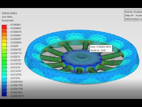 PrePoMax Tutorial 8 : Centrifugal Load (caused by high-speed rotation)