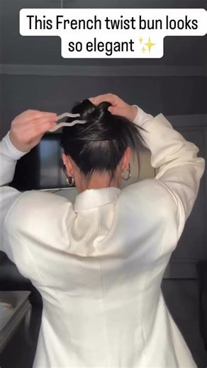French Twist Bun for Long Hair ✨ Elegant Hair Tutorial🤍
