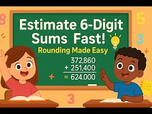 "Estimate 6-Digit Sums Fast! 💡 | Rounding Made Easy"