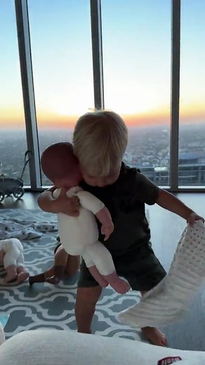 Little David is playing with dolls at home. Baby Game Reels! | David Family