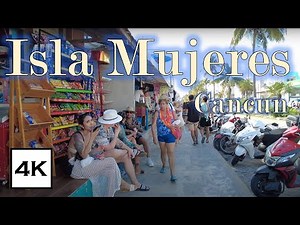 Best Things to Do in Isla Mujeres 4K HDR | Cancun Walking Tour & Travel Guide