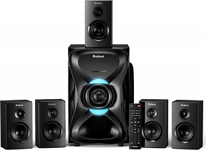 Bobtot Surround Sound Systems Wireless Rear Satellite Speakers - 1000W Peak Deep Bass 8 inch Subwoofer 5.1/2.1 Channel Home Theater System with ARC Optical Bluetooth Karaoke Input