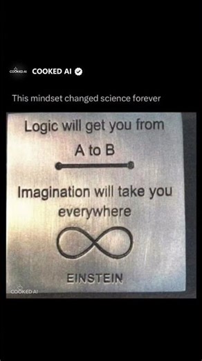 einstein’s secret to innovation. 🧠✨#cookedai #alberteinstein #imagination #mindset #physics