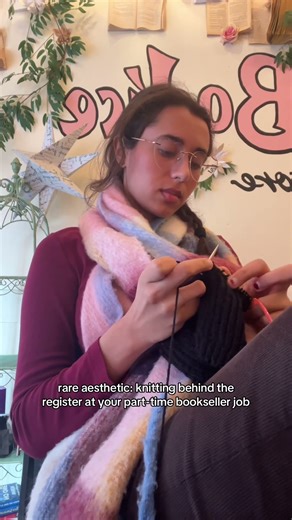 finally figured out how to knit in the round :) #bookseller #alainaiswriting