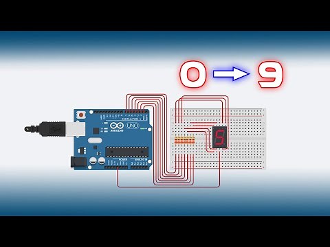 Arduino programming guide to control 7-segment LED counting from 0 to 9 - Simple