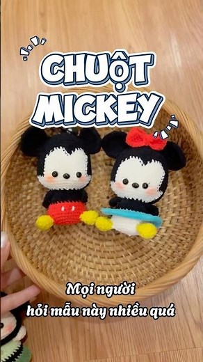 Mickey Mouse Crochet Pattern 🥰 #crochet #amigurumi #crochettutorial #mickeymouse #handmade #chart