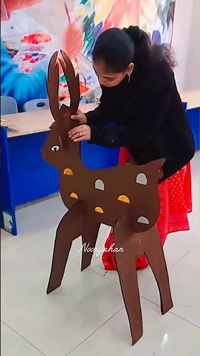 Easy Deer making diy deas #diy #artscraft #craft #deer #christmas #decoration #viral #trending 🦌🦌
