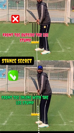 Open Batting Stance Mistake ❌ | Front Foot Toe Position Explained for Off-Side Play