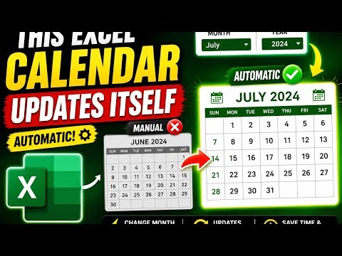 This Excel Calendar Updates Itself Automatically! (Easy Tutorial)