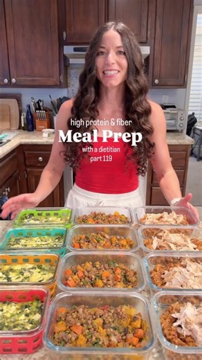 high protein & fiber meal prep with a dietitian #mealprep