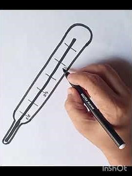Draw easy thermometer and label it parts/#thermometer #science #diagram #viralvideo/Haa-Meem 4sci