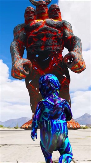 Superman TRANSFORMS Into Lava Titan And Ice Titan by Eat Their Son in GTA 5 😱 #shorts