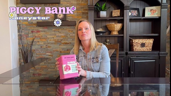 Honeystar Piggy Banks for Boys, ATM Savings Bank Electronic Piggy Banks for Real Money Safe for Kids Bank Machine Birthday Gifts 8-12 Year Old Gift for 9 Year Old Cool Stuff(Gold)