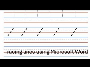 Different tracing lines using Microsoft Word | Teacher Issa |