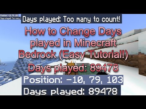 How to Change Days played in Minecraft Bedrock (Easy Tutorial!)