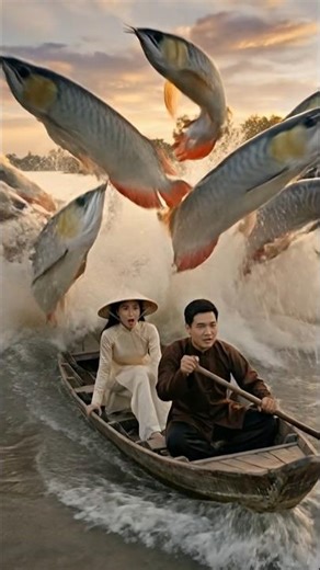 There are many dragonfish in the river. #viralvideo #food