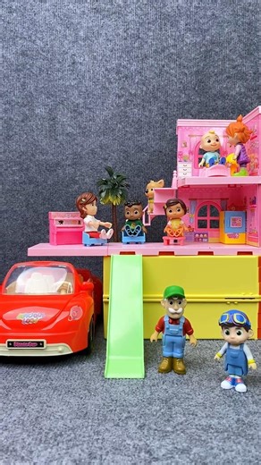 Satisfying with Unboxing & Review Cocomelon Ride Home by Car 🚗 Toy Playset ASMR #shorts #cocomelon