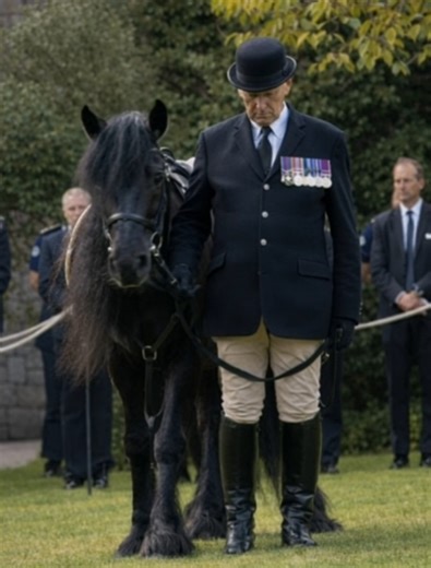 Queen Elizabeth II’s Beloved Pony Emma at Her Funeral 🕊️🐴 In September 2022, as the world mourned the passing of Queen Elizabeth II, one deeply moving moment stood out during her funeral procession at Windsor Castle. Among the military honors, royal traditions, and global tributes was a quiet, personal farewell from one of her most cherished companions — her Fell pony, Emma. 🇬🇧 As the State Hearse carried the late monarch through the grounds of Windsor, Emma stood waiting along the route. Th