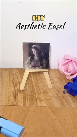 DIY Mini Easel from Popsicle Sticks | Easy Aesthetic Decor | DIY Aesthetic Mini Easel for Your Art