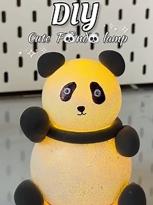 DIY Cute Panda Lamp Craft: Aesthetic Night Lamp Idea