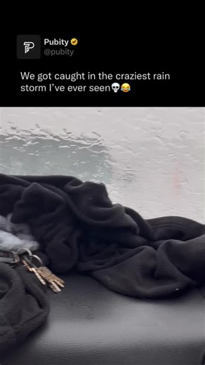 Pubity on Instagram: "☔️ As they were leaving Walmart, two guys were suddenly caught in a massive downpour when the sky seemed to open up out of nowhere. By the time they made it to the car, they were completely soaked from head to toe, laughing and gasping for breath as the rain poured down around them. The scene perfectly captures that chaotic moment when you realize running to the car in a storm isn’t going to save you from getting drenched. Ashlee Mullenix via ViralHog #weather"