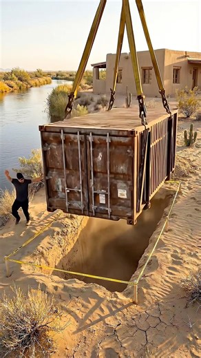 I Built a SECRET Underwater Room Using a Shipping Container! 🤯