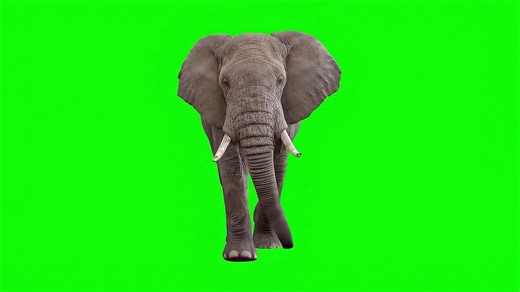 Elephant Green Screen, African Elephant Green Screen, Green Screen Elephant. Free Stock Video