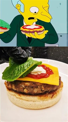 Homer vs Mr. Burns Burger Showdown #simpsons #shorts