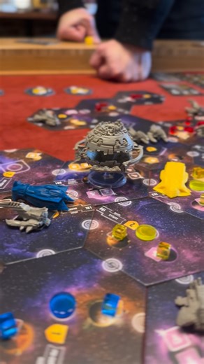 Vera Devera on Instagram: "I learned how to play Eclipse: New Dawn for the Galaxy and I was a close second! I maxed out on action discs halfway thru the game and the winner snagged the monolith tech before I did. 😭 We all played the Terrans and I’m looking forward to playing asymmetric factions next time. #boardgames #boardgamenight #boardgamesofinstagram #eclipseboardgame"