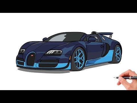 How to draw a BUGATTI VEYRON / drawing Bugatti Grand Sport Vitesse sports car