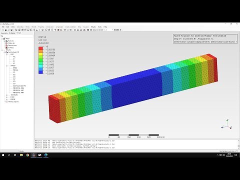 PrePoMax (CalculiX FEA) - Tutorial 19 - Beam on elastic foundation