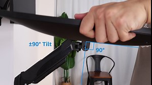 MOUNTUP Vertical Dual Monitor Mount Holds 4.4-17.6lbs, up to 32 Inch Stacked Monitor Mount with Gas Spring Arm with Clamp/Grommet Base Dual Monitor Stand for Desk, VESA 75x75/100x100 MU6012A