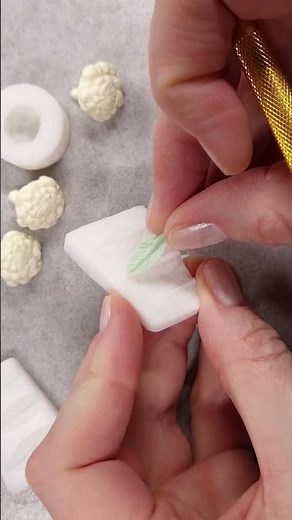 Miniature cauliflower mold 🥬#polymerclay #miniature #diy #fimo #dollhouse #clay #tutorial