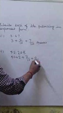 Expanded form of decimal fraction: By H. L. Verma sir