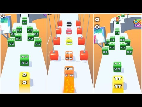 Jelly Run 2048 Ultimate Race | 3 Cubes Max Gameplay | Insane 128g vs 512B