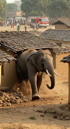 Angry Elephant Rampage – When Giants Destroy a Village!
