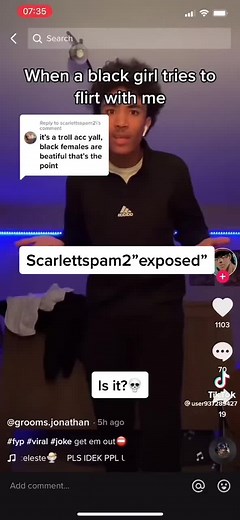 @scarlettsspam2 exposed no. People are too sensitive calling scarlettsspam2 rac!st? I’m on her side