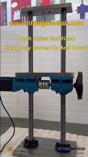 Dual-Drive Screw Jack in Action Servo Motor + Handwheel Control