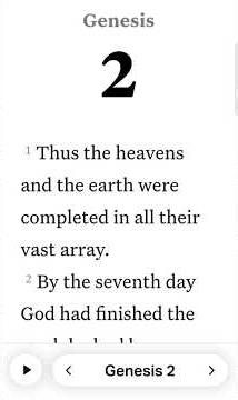 Bible Reading:Genesis Chapter 2