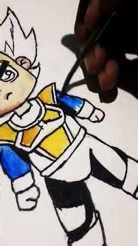 I Draw VEGETA🔥But In Chibi Style 😎 #vegetadrawing #anime