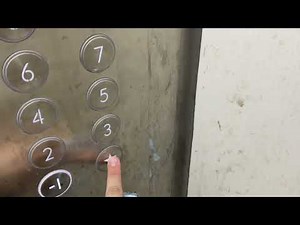 2 Shanghai Mitsubishi Service Elevators at Ye Hotel, Zhangjiajie, China. (Backside)