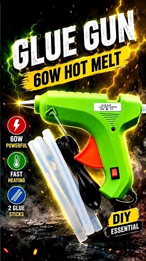 60W Hot Glue Gun Unboxing, Review & Testing ⚡ How to Use a Glue Gun
