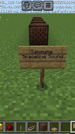 Samsung Galaxy Notification Spaceline Sound in Minecraft #shorts #minecraft #samsung