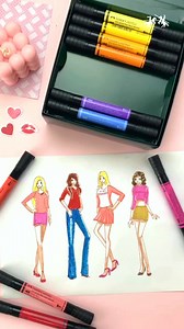 1.2K views · 49 reactions | Strut into the week like a Plastic queen! ✨ Let’s revisit iconic fashion moments using Pitt Artist Pen Dual Marker. Embrace the trend, own your style, and remember: on Wednesdays, we wear pink!​ #FaberCastell #PittArtistPenDualMarker #MeanGirls #FashionArt | Faber-Castell | Facebook